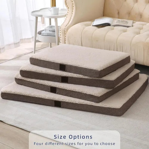 Vista 6 de DaysU Cama para perros pequeños, camas ortopédicas para perros con funda extraíble lavable, tapete de espuma para mascotas de espuma para jaula