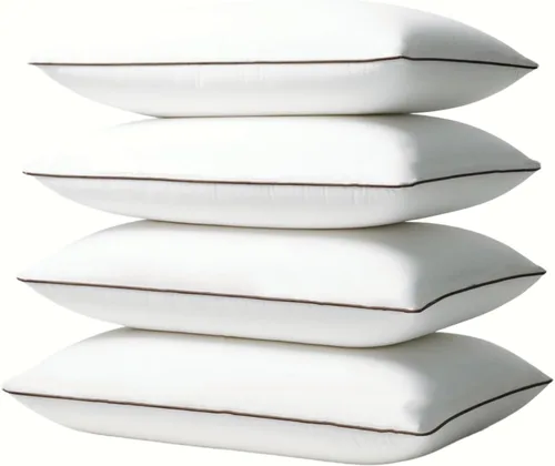 Vista 8 de Subrcamos - Juego de 2 almohadas de cama de lujo y comodidad - Material de microfibra de poliéster hipoalergénico - Juego de 2 almohadas