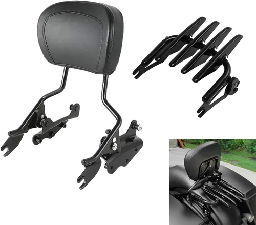 Vista 22 de TCMT Respaldo Desmontable para Pasajero Sissy Bar con Kits de Hardware de Acoplamiento de 4 Puntos Compatible con Harley Touring 2009-2013