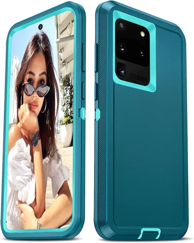 Vista 10 de LeYi Funda compatible con Samsung S20 Ultra: funda resistente 3 en 1 para Samsung Galaxy S20 Ultra, funda de grado militar a prueba de golpes