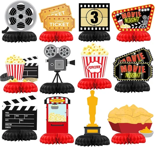 Vista 8 de Decoraciones de Fiesta de Carnaval y Circo - Centros de Mesa en Forma de Panal para Decoración de Cumpleaños de Circo - Decoración de Mesa