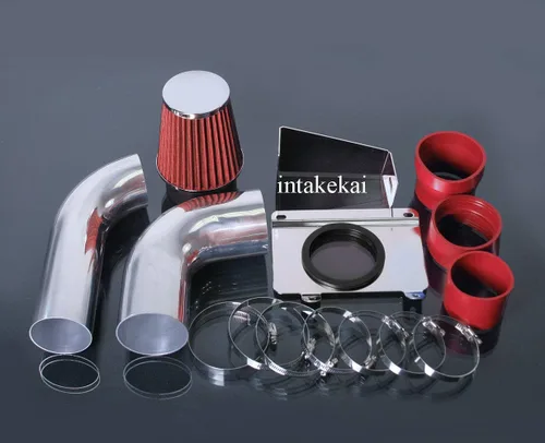 Vista 3 de Kit de entrada de aire frío para Ford Mustang GT/LX 5.0L V8 1987-1993 (negro, negro)