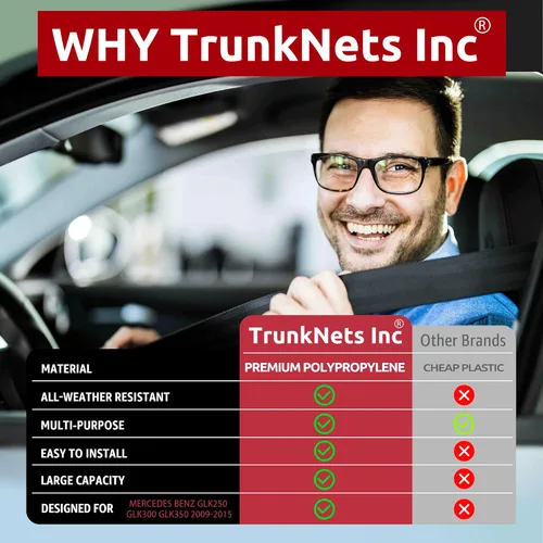 Vista 5 de Red de carga para cajuela tipo cubierta para Mercedes Benz GLK250, GLK300, GLK350, 2009, 2010, 2011, 2012, 2013, 2014 y 2015