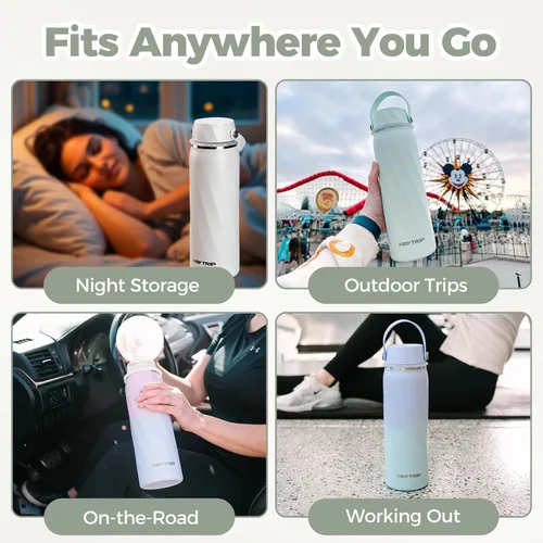 Vista 8 de HEYTRIP Botella enfriadora de leche materna, enfriador portátil de leche materna de 20oz para almacenamiento, acero inoxidable reutilizable