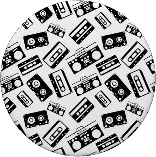 Vista 3 de PopSockets - Cinta de casete, diseño de los años 80, agarre y soporte para teléfonos y tabletas