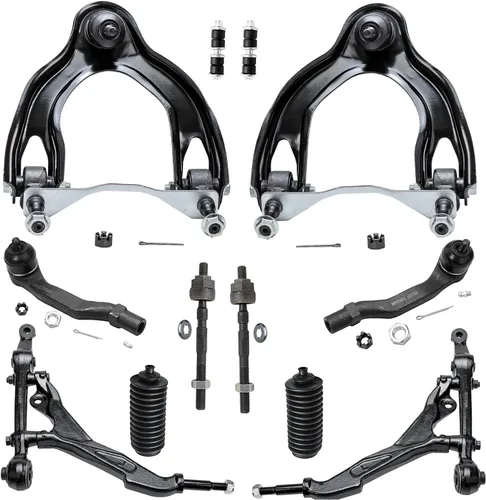 Vista 89 de Detroit Axle - Kit de brazos de control de extremo delantero de 14 piezas para Chrysler 300 Dodge Challenger Charger Magnum, brazos de control