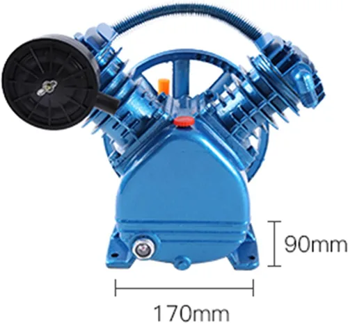 Vista 7 de Cabezal de bomba de compresor de aire 3HP/175psi, cabezal de compresor de aire neumático de 2.2KW, cabezal de cilindro de aluminio, cabezal