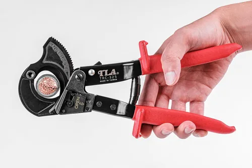 Vista 4 de Teleantool (TLA) TRC-325 - Cortador de cables de trinquete, corta cables de cobre, aluminio y múltiples núcleos de hasta 325 mm², construido