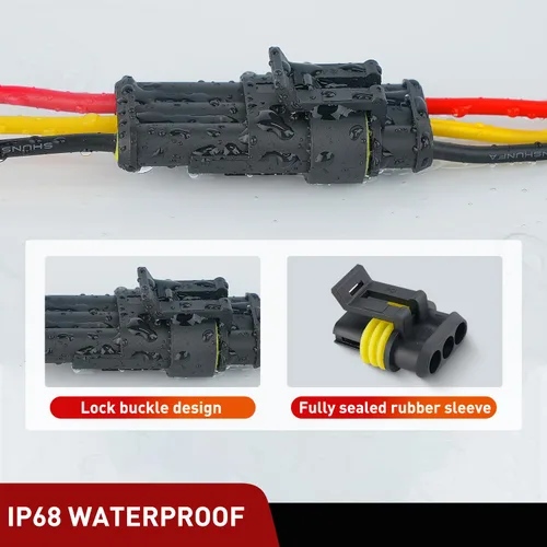 Vista 5 de Nilight 622 piezas conectores eléctricos de 1 2 3 4 5 6 pines, enchufe terminal macho hembra, conectores de cable impermeables, juego de conexión