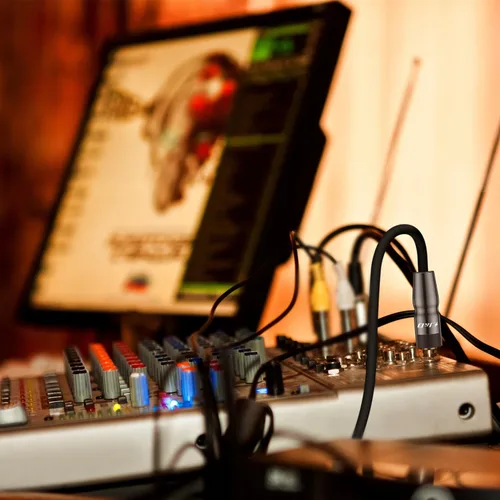 Vista 5 de J&D Cable adaptador auxiliar de interconexión de audio TS mono USB-C a 0.250 in de 1/4 pulgadas, compatible con iPhone 16/17 Series, Galaxy S24/S25