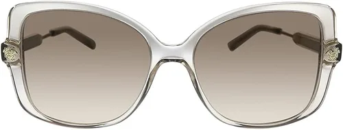 Vista 2 de Versace VE 4390 527013 - Lentes de sol de plástico gris transparente con diseño de mariposa, color marrón