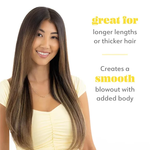 Vista 5 de Drybar El cepillo de paleta Smooth Shot Secador Suaviza el cabello para un soplado fácil, reduce el encrespamiento, cuerpo añadido, peinado rápido