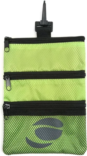Vista 10 de Orlimar Bolsa de accesorios de golf desmontable, 3 bolsillos con cremallera para objetos de valor y accesorios de golf, se engancha a tu bolsa