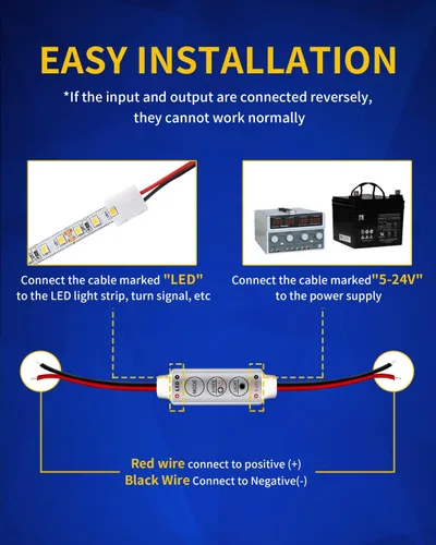 Vista 4 de Módulo de controlador estroboscópico de flash LED compatible con automóvil, barco, tira LED para el hogar o bombilla LED con función de memoria DC