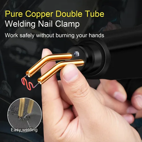 Vista 8 de Soldador de Plástico 200W, 2000 Piezas de Grapas 10 Piezas de Lijas, Kit de Soldadura de Plástico, Alicates Estuche de Transporte Personalizado