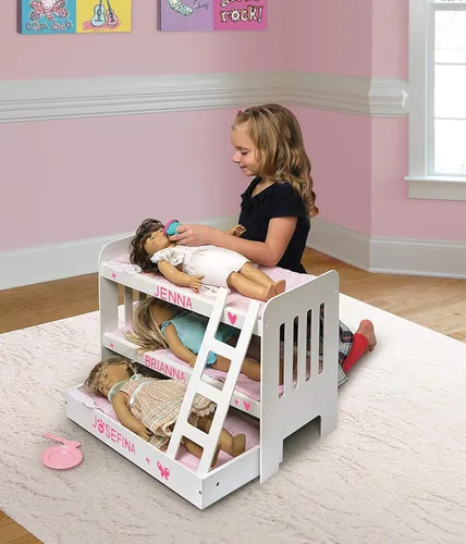 Vista 7 de Badger Basket Literas con cama corrediza muñecas con escalera (se ajusta American Girl Dolls).