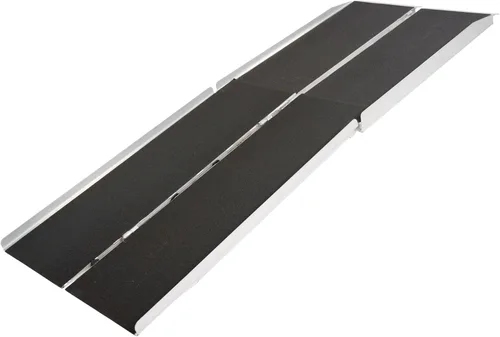 Vista 11 de Rampa de silla de ruedas multipliegue de aluminio de 4' L Silver Spring con superficie recubierta de Grit - Capacidad de peso de 600 lb