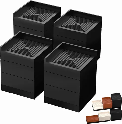Vista 25 de Elevadores de Muebles, Tclouda Soportes para Cama/Sofá/Escritorio/Mesa/Patas de Silla/Refrigerador de 1.5, 3 y 4 Pulgadas, Bloques Ajustables