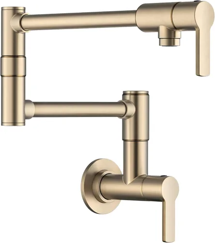 Vista 45 de Kraus KPF-2822BB Oletto Grifo de barra de cocina de una manija, 12 pulgadas, latón cepillado