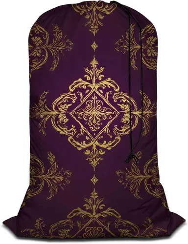 Vista 8 de Swono Bolsa de lavandería de viaje extra grande, bolsa de hombro para ropa sucia con cordón, bolsa de lavandería de viaje resistente, forro grande