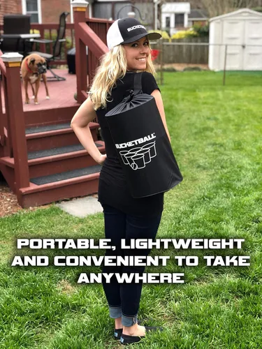 Vista 3 de BucketBall - Edición arcoíris - Paquete combinado - Lo último en playa, piscina, patio, campamento, portón trasero, barbacoa, césped, boda, eventos