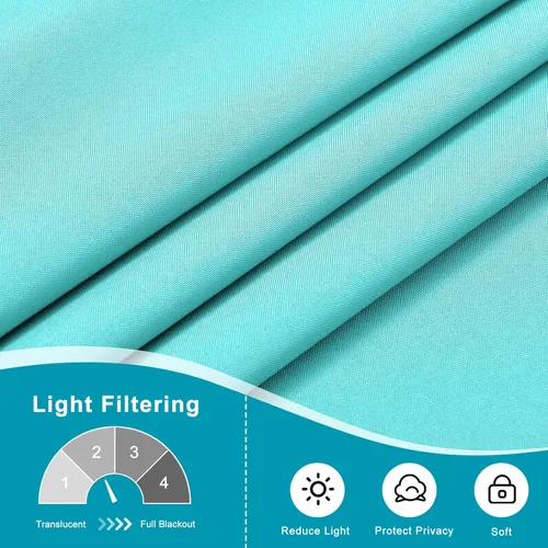 Vista 5 de Hiasan Cortinas francesas para puerta de privacidad, cortina frontal semitransparente con bolsillo para barra para ventana de puerta, 1 panel