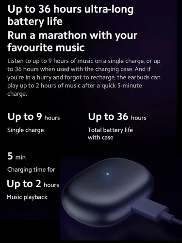 Vista 5 de XIAOMI Redmi Buds 4 Pro TWS - Auriculares inalámbricos Bluetooth 5.3 con cancelación activa de ruido, 3 micrófonos, 36 horas de vida, reducción