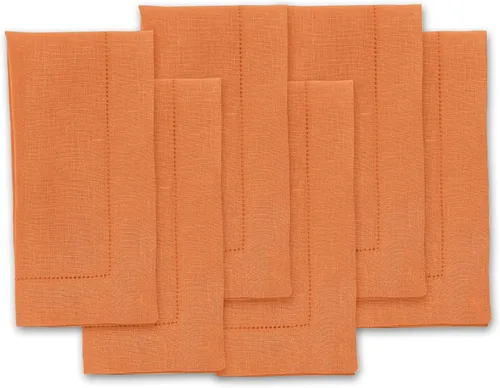 Vista 11 de Solino Home - Camino de mesa de lino con punto vainica, manteles individuales y servilletas