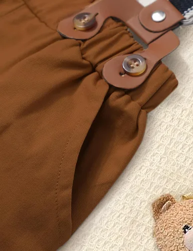 Vista 9 de AGAPENG Traje de primer cumpleaños para niño Mr Onederful First Gentleman Bowtie Mameluco con tirantes y sombrero de corona