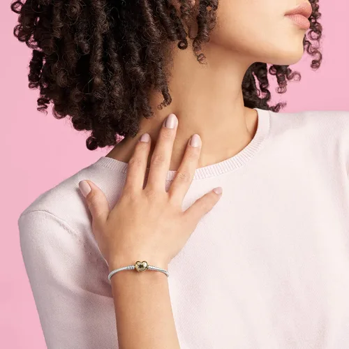 Vista 3 de Pandora Moments Heart Clasp Snake Chain Bracelet
