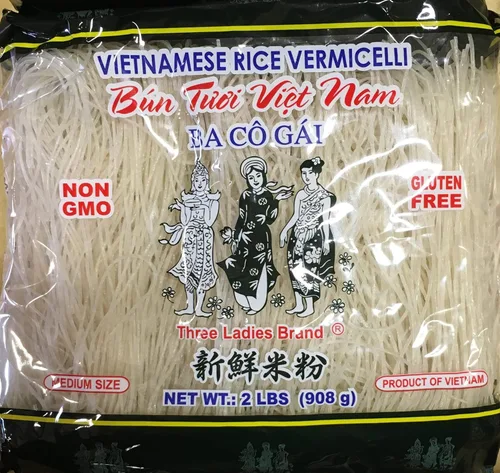 Fideos de arroz vietnamita (vermicelli) marca Three Ladies, 2 libras - PAQUETE DE 3