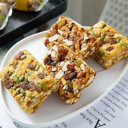 Vista 2 de Pastel de sésamo con sabor a nuez y azúcar negro, bocadillo de Shachima, frutos secos saludables, 15.17 oz (azúcar negro)