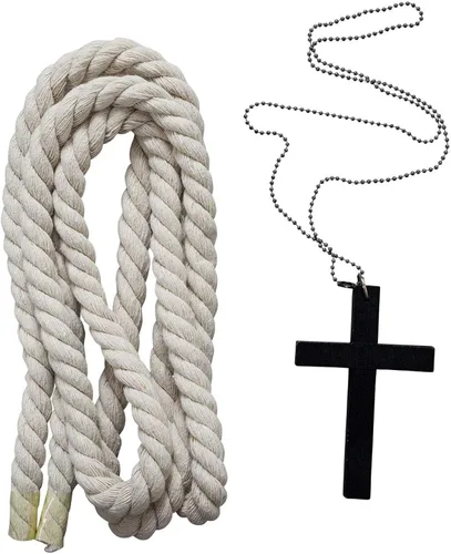 Vista 2 de Coser Park - Disfraz de monje medieval para Halloween disfraz con capucha