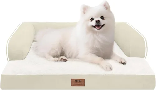 Vista 76 de Cama pequeña para perros y gatos, cama ortopédica impermeable para perros pequeños, cama de gato, cómodo sofá para mascotas, sofá cama con funda