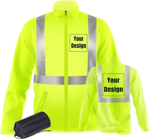 Vista 6 de YOWESHOP La chaqueta reflexiva de la seguridad de la alta visibilidad ligero respirable modifica