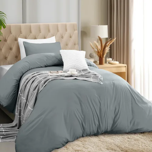 Vista 16 de Utopia Bedding - Juego de funda de edredón con fundas de almohada - 3 piezas de ropa de cama con funda de edredón con cierre de cremallera - 1 funda