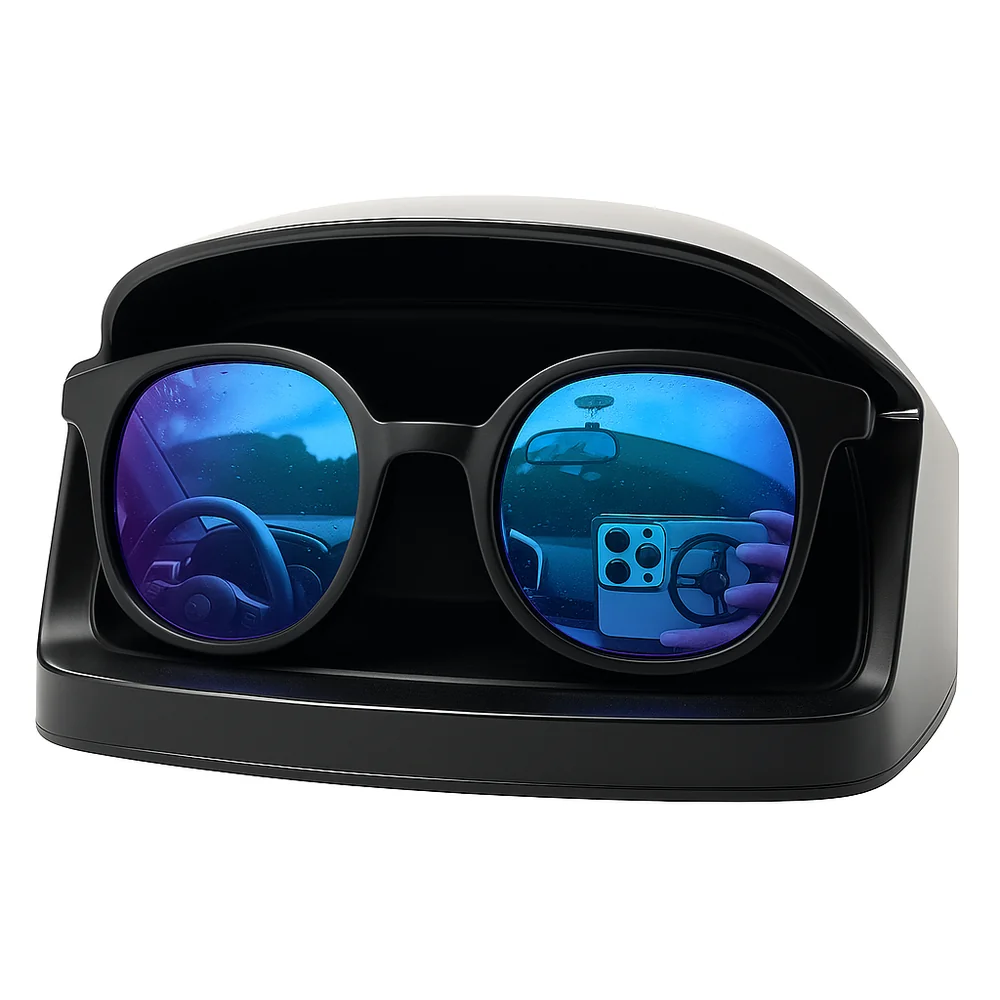 Gafas de sol estilo deportivo con lente espejo azul