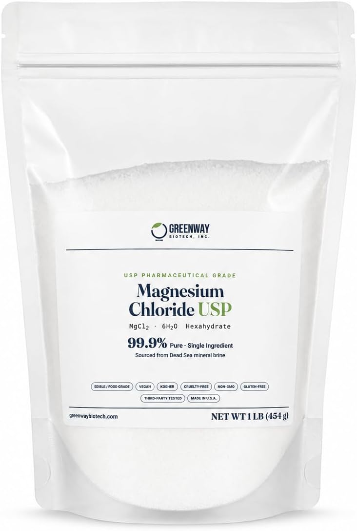 9. Greenway Biotech, Inc. Suplemento USP de cloruro de magnesio 100% comestible Cloruro de Magnesio Comestible Powder (grado farmacéutico) Pure Ph.