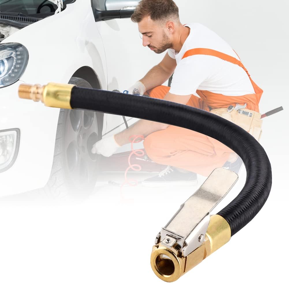 9. Watris Veiyi Adaptador de manguera de inflador de neumáticos, tubo de extensión portátil para inflador de neumáticos, manguera de extensión de bomba