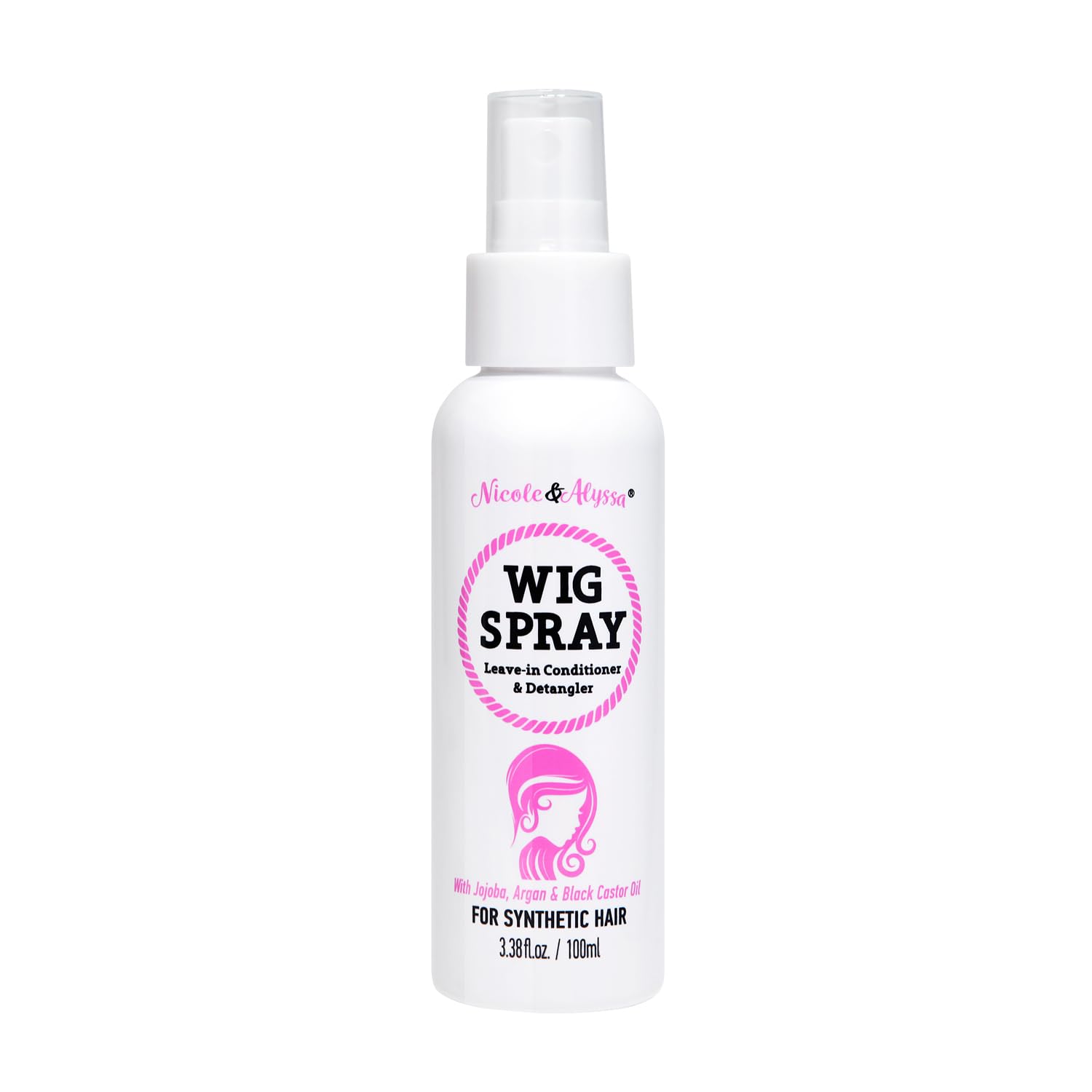 5. Nicole & Alyssa - Spray de peluca para cabello sintético 8oz - Acondicionador sin enjuague, desenredante, hidratante