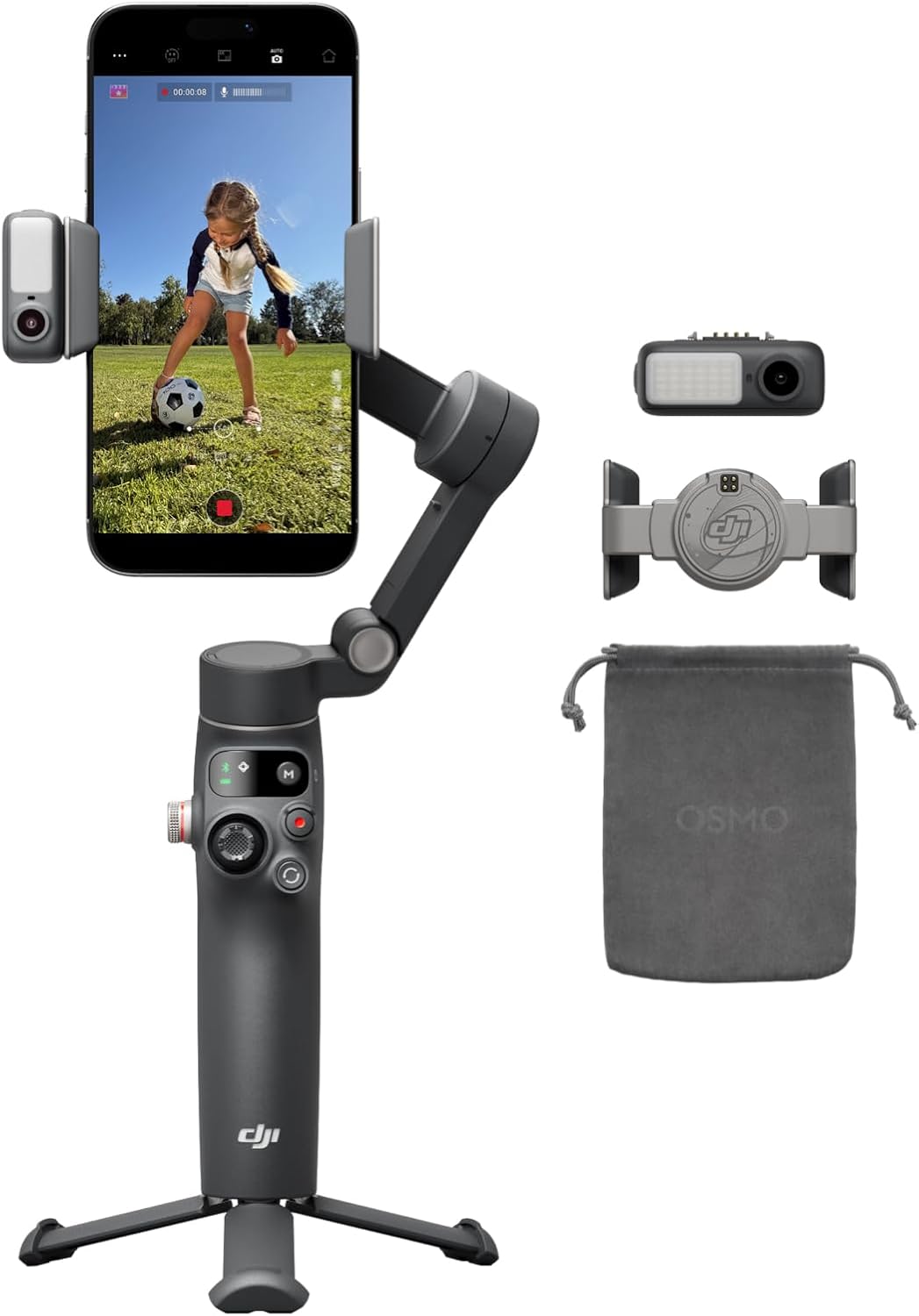 1. DJI Osmo Mobile 8 Standard Combo, estabilizador cardán para teléfono