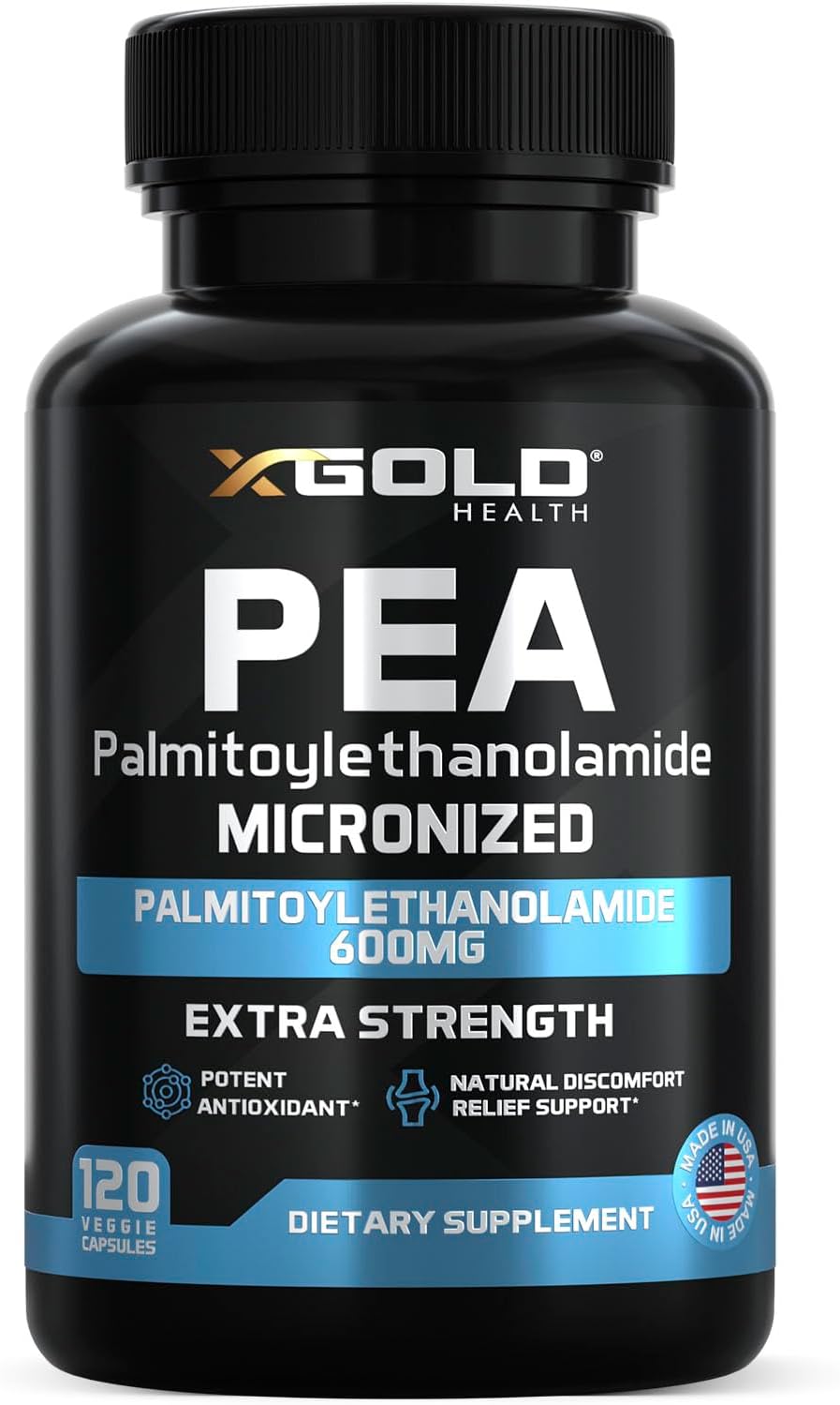 17. Suplemento de Palmitoiletanolamida PEA 600 mg PEA Micronizada 99% Altamente Purificada y Biodisponible Fabricado en Estados Unidos Suplemento
