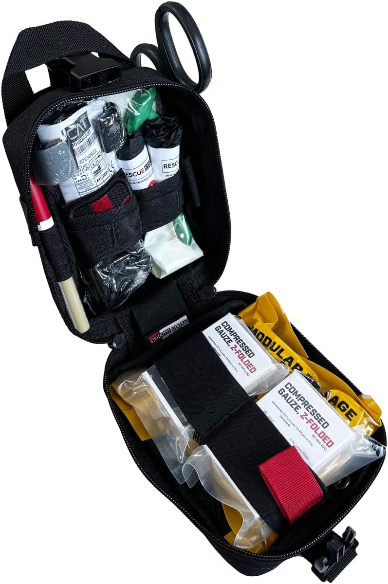 10. Rescue Essentials Kit de operador EMT Rip-Away Lite (negro)