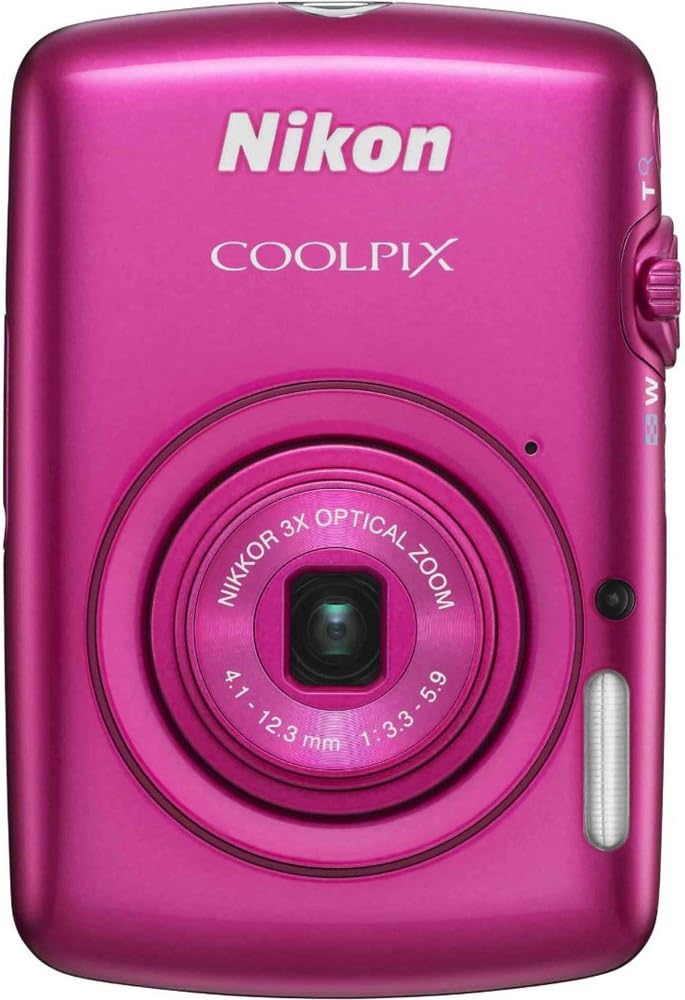 8. Nikon COOLPIX S01 Cámara digital de 10.1 MP con zoom 3x NIKKOR lente de vidrio (rosa) (modelo antiguo)