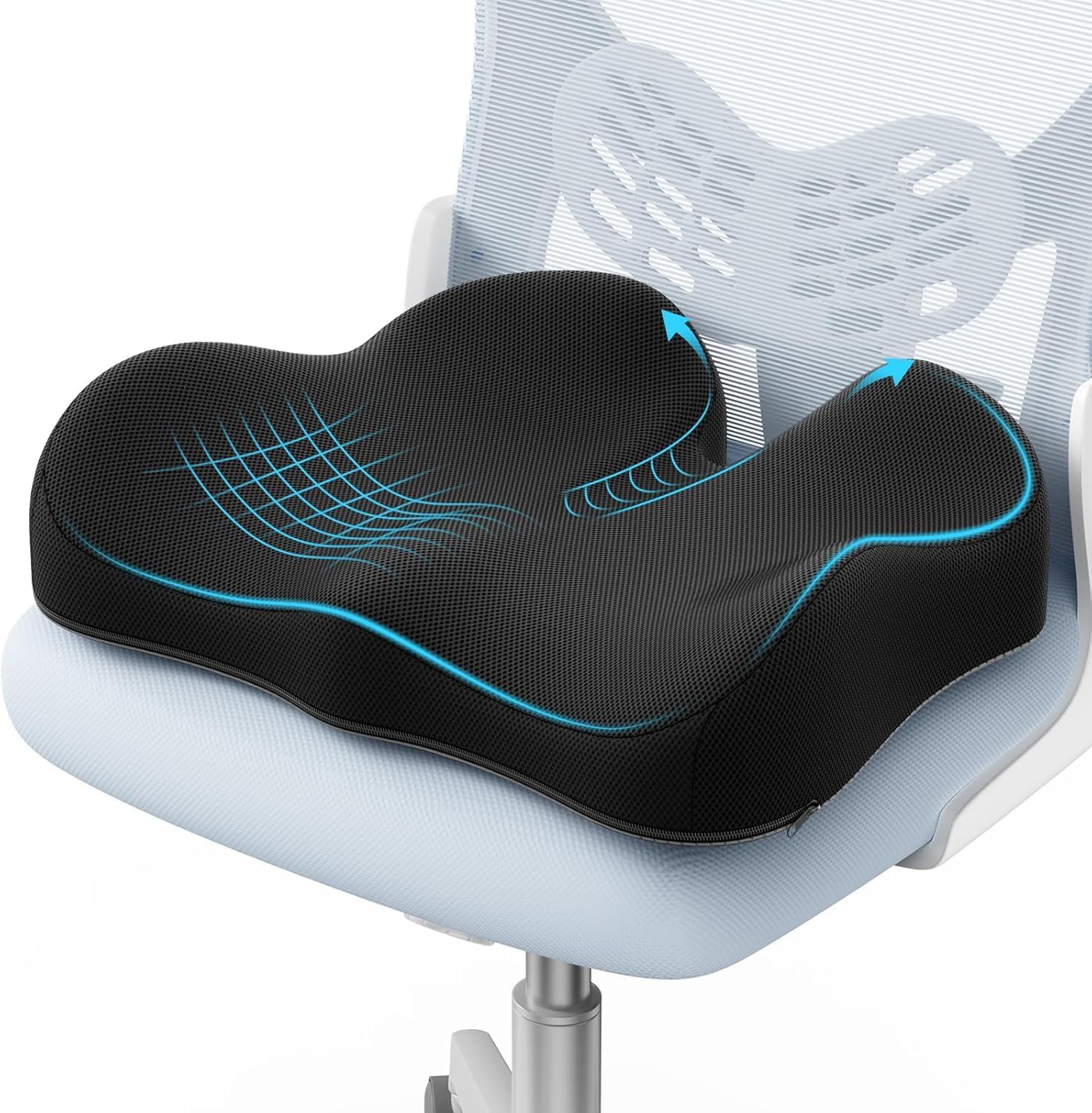 4. A-Pce Cojín de asiento ergonómico, cojín antideslizante para silla de