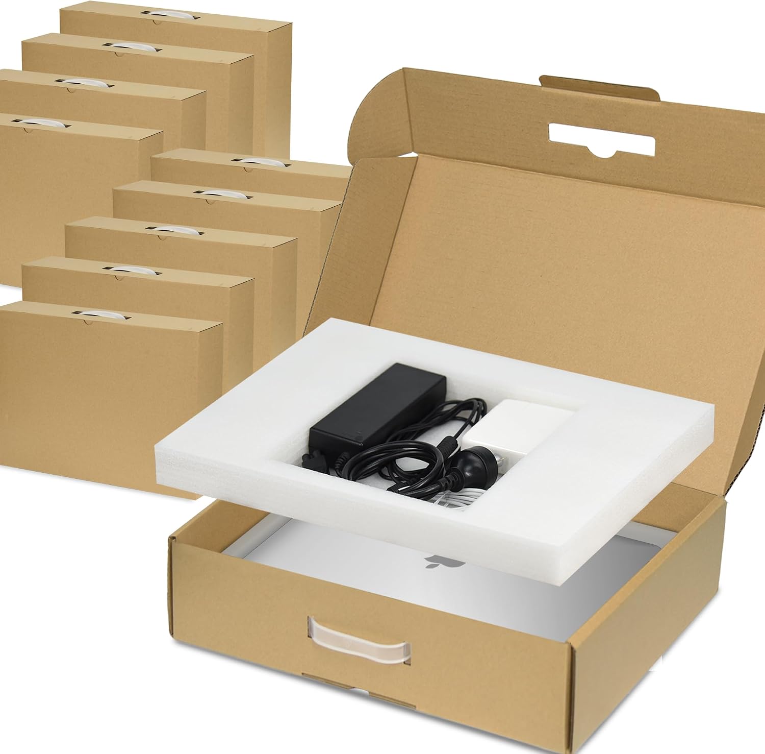 18. Caja de envío SOUNDANCE para laptop con espuma de protección, fundas para portátil hechas a mano, caja de envío de cartón para portátil, caja de