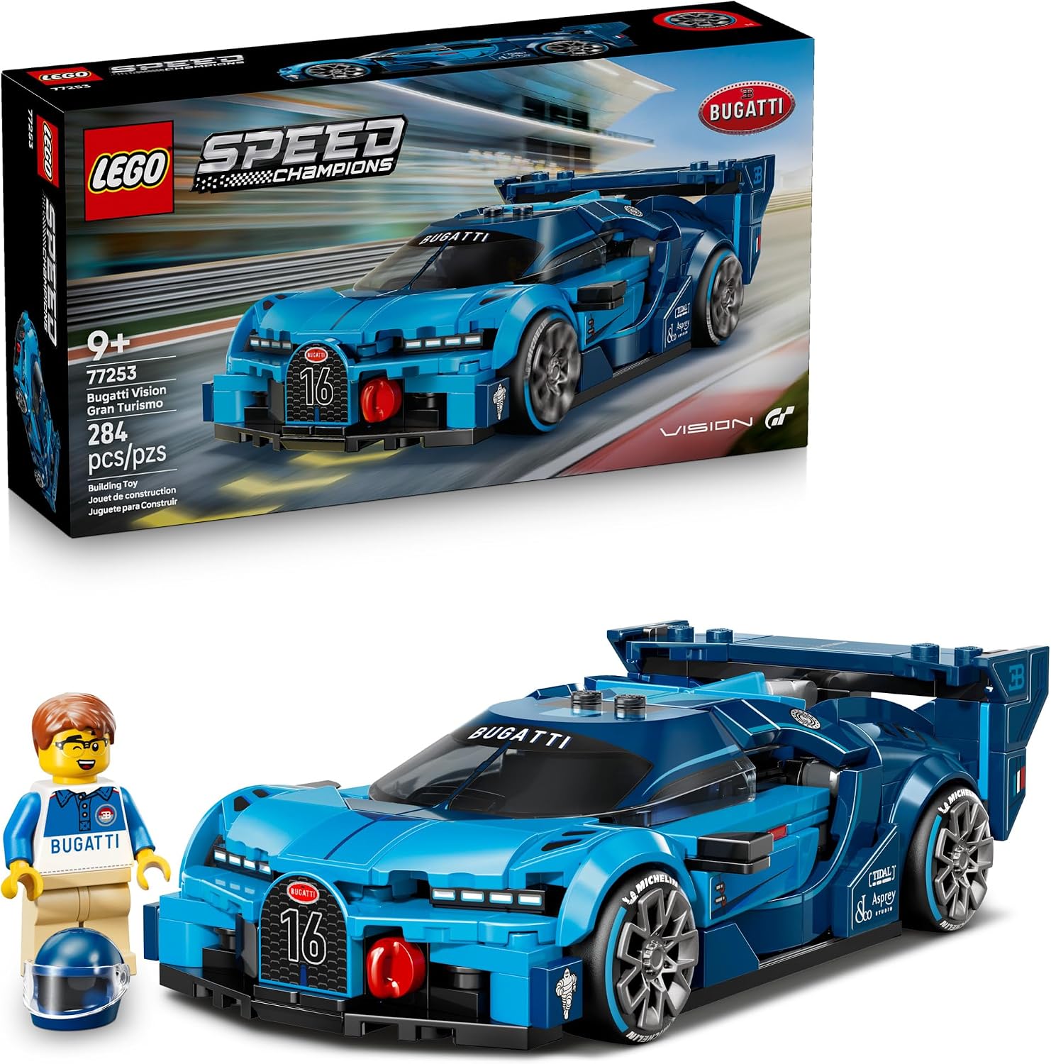 14. LEGO Speed Champions Bugatti Vision Gran Turismo Hyper Sports Car 77253