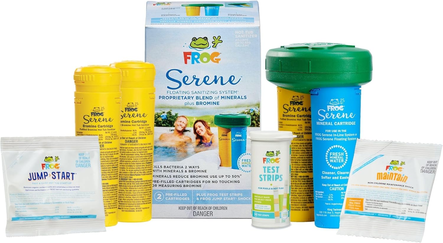 11. Sistema Flotante FROG Serene para Bañeras de Hidromasaje - Sanitizante Precargado Rápido y Fácil para Bañeras de Hidromasaje - Sistema